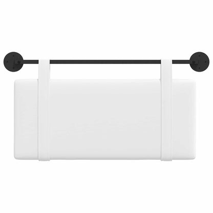 Testata appesa Montaggio a parete Bianco 90 x 55 x 5 cm Tessuto