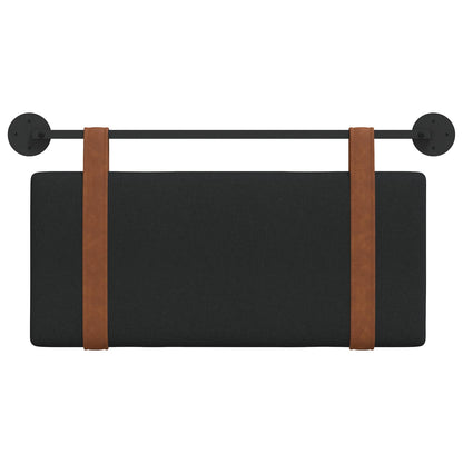 Testata appesa Montaggio a parete Nero 90 x 55 x 5 cm PU Antico