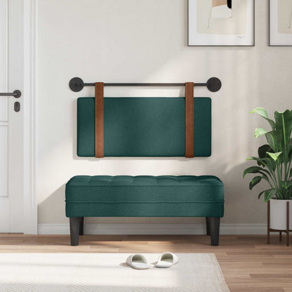 Testata appesa Tinta unita Verde Scuro 90 x 55 x 5 cm PU Antico
