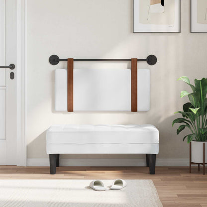 Testata appesa Tinta unita Bianco 90 x 55 x 5 cm PU Antico