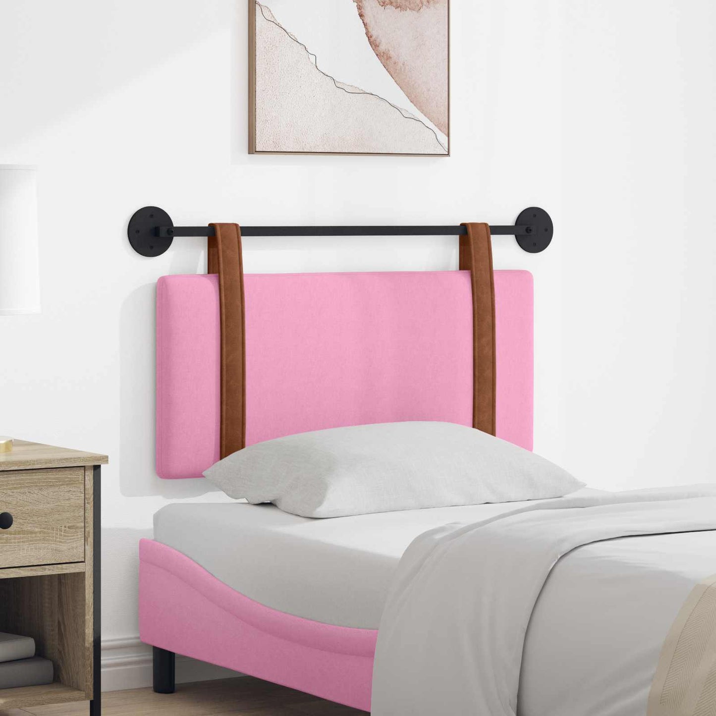 Testata appesa Montaggio a parete Rosa 90 x 55 x 5 cm PU Antico