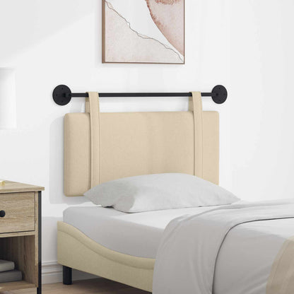 Testata appesa Montaggio a parete Crema 100 x 55 x 5 cm Tessuto