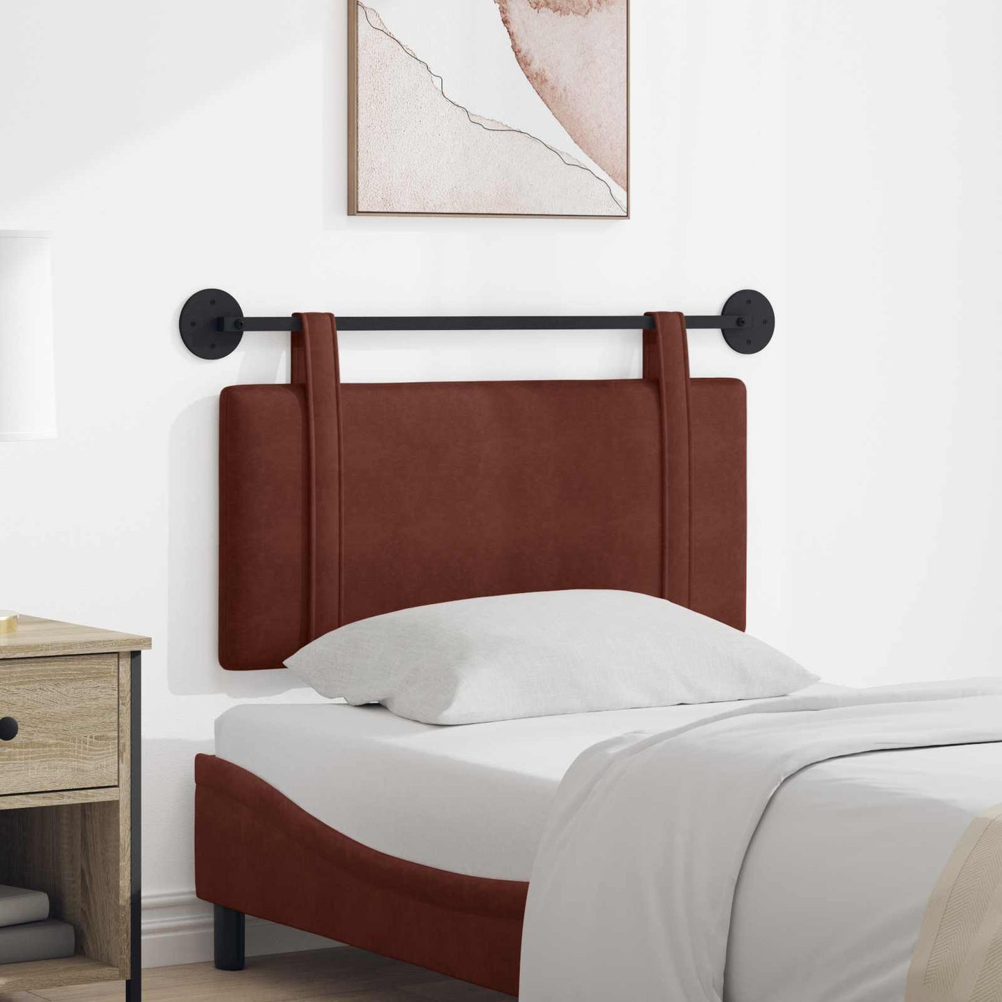 Testata appesa Marrone Lucido 100 x 55 x 5 cm PU Antico