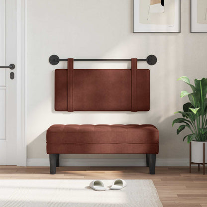 Testata appesa Marrone Lucido 100 x 55 x 5 cm PU Antico