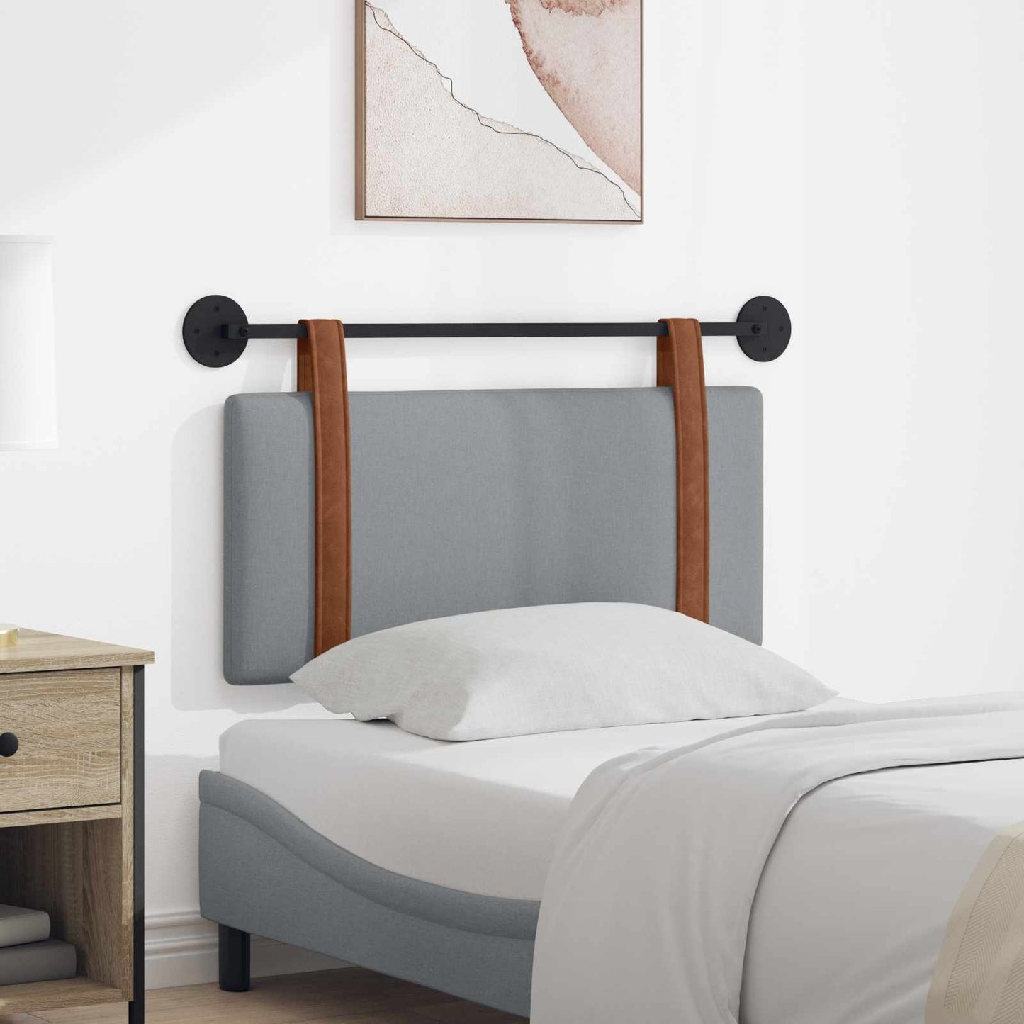 Testata appesa Grigio chiaro 100 x 55 x 5 cm PU Antico