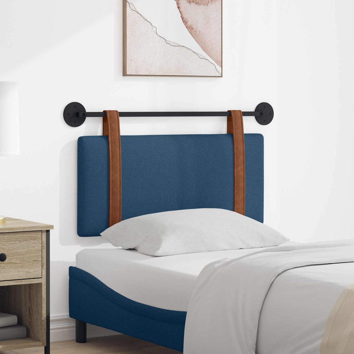 Testata appesa Montaggio a parete Blu 100 x 55 x 5 cm PU Antico