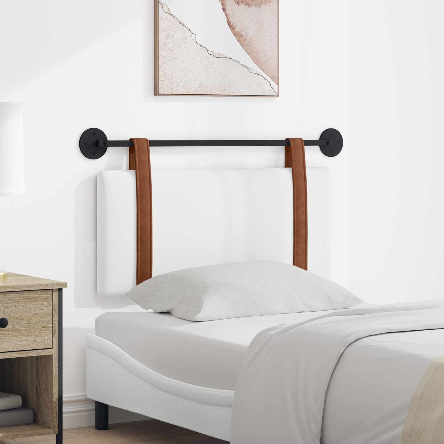 Testata appesa Tinta unita Bianco 100 x 55 x 5 cm PU Antico