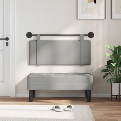Testata appesa Grigio Nuvola 110 x 55 x 5 cm Tessuto