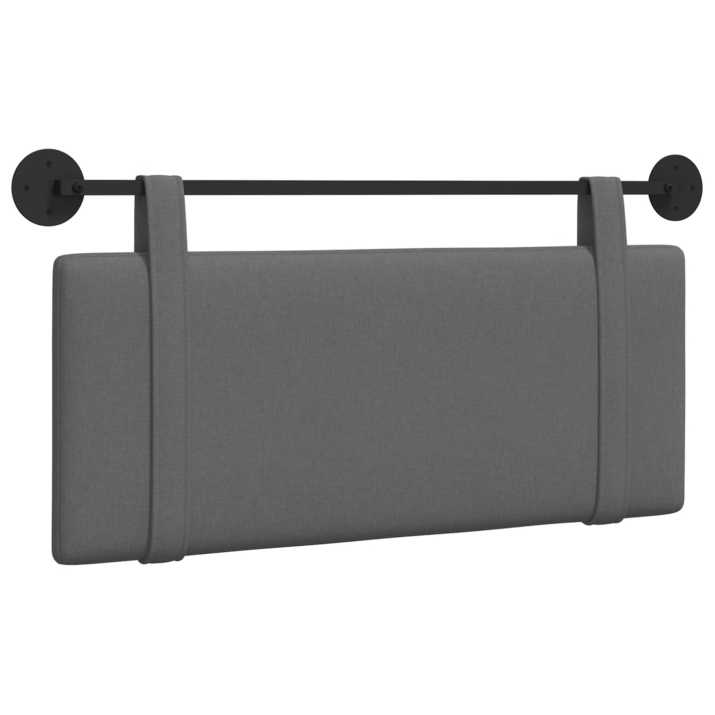 Testata appesa Tinta unita Grigio scuro 110 x 55 x 5 cm Tessuto