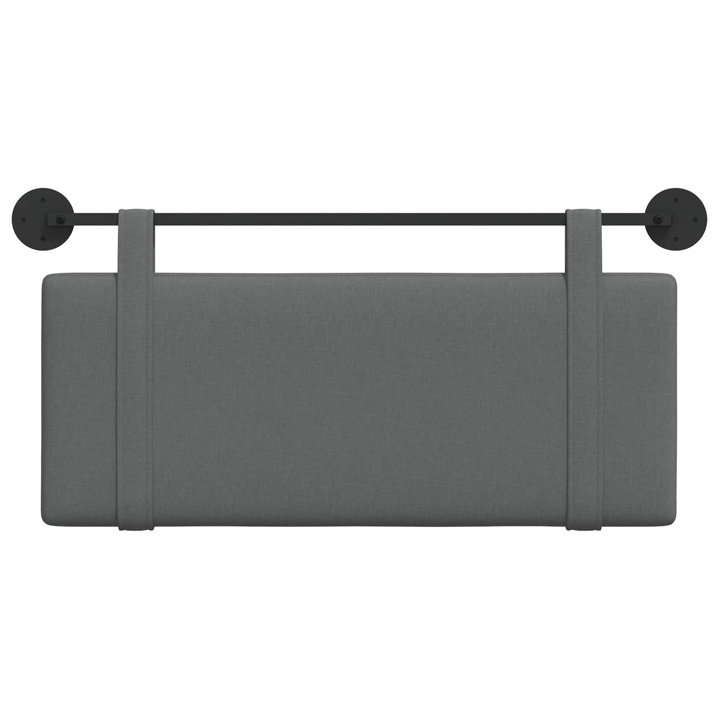 Testata appesa Tinta unita Grigio scuro 110 x 55 x 5 cm Tessuto