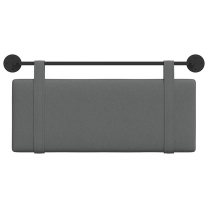 Testata appesa Tinta unita Grigio scuro 110 x 55 x 5 cm Tessuto
