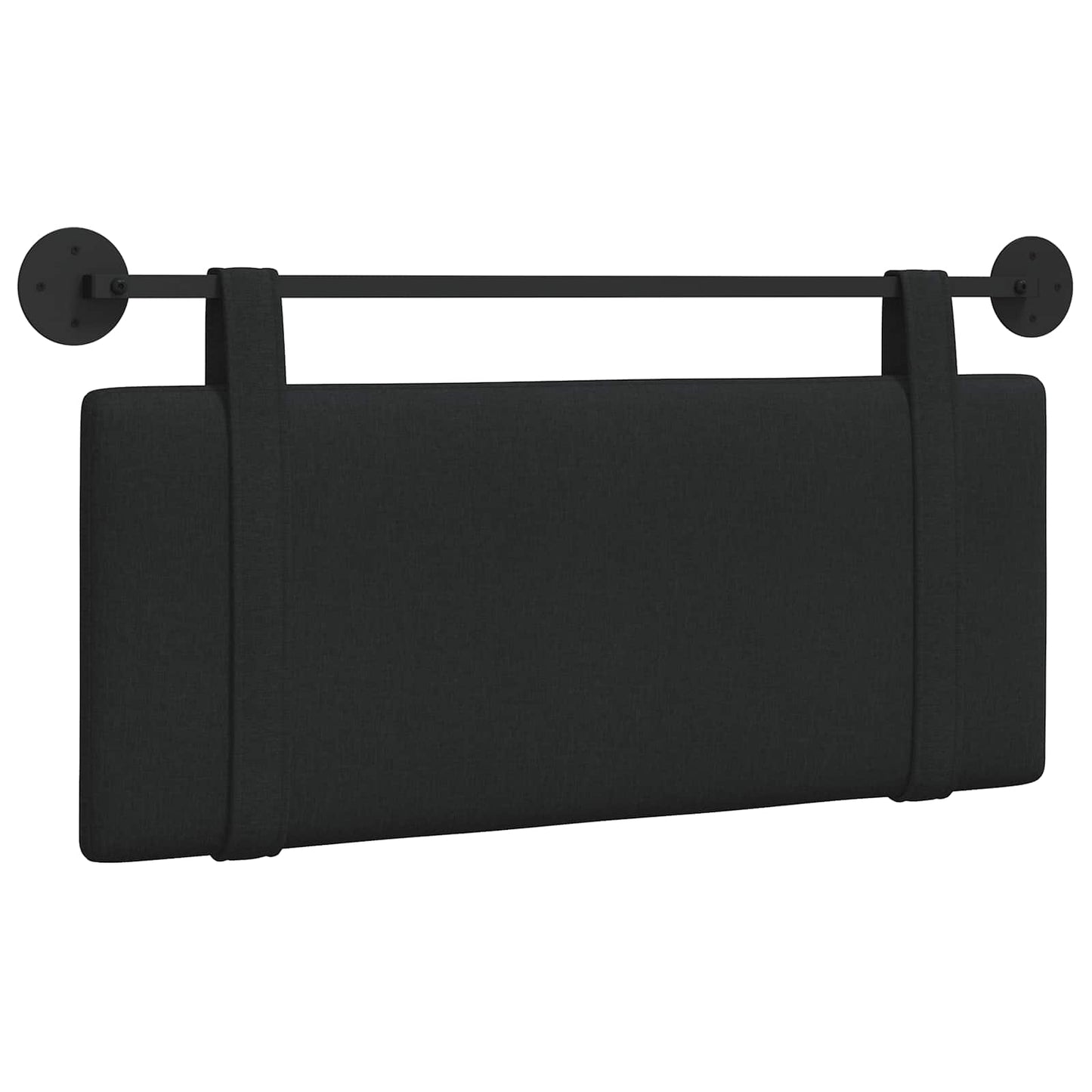 Testata appesa Montaggio a parete Nero 110 x 55 x 5 cm Tessuto
