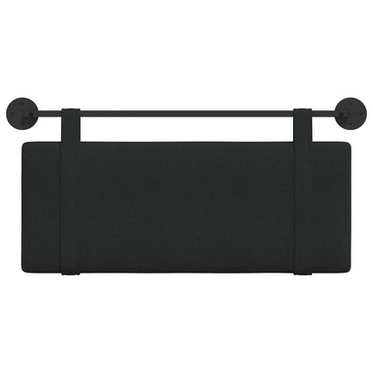 Testata appesa Montaggio a parete Nero 110 x 55 x 5 cm Tessuto