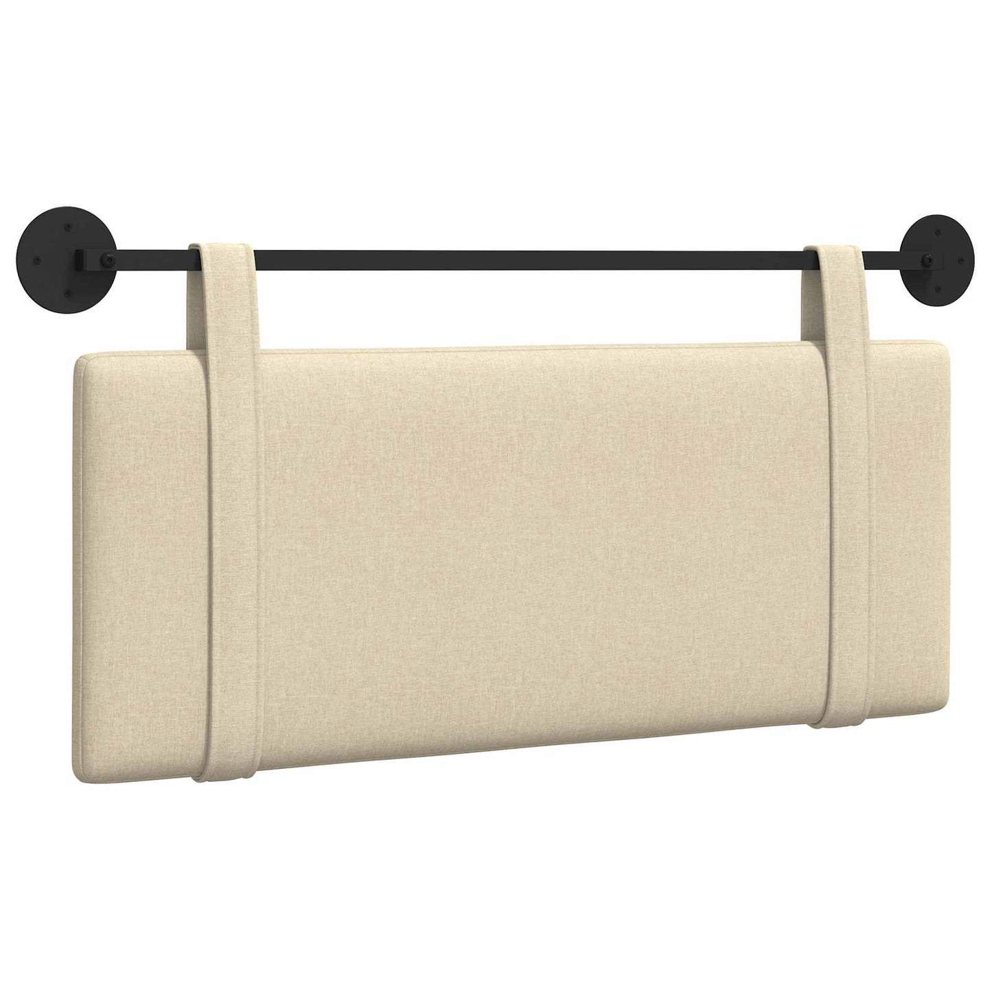 Testata appesa Montaggio a parete Crema 110 x 55 x 5 cm Tessuto