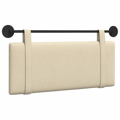 Testata appesa Montaggio a parete Crema 110 x 55 x 5 cm Tessuto
