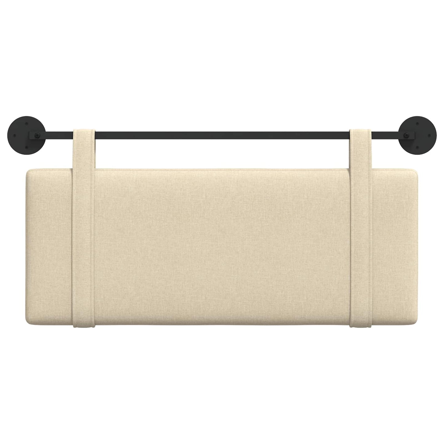 Testata appesa Montaggio a parete Crema 110 x 55 x 5 cm Tessuto