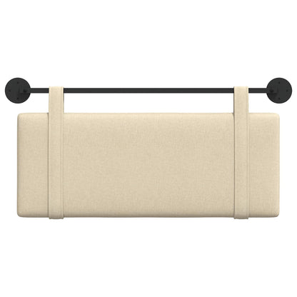 Testata appesa Montaggio a parete Crema 110 x 55 x 5 cm Tessuto