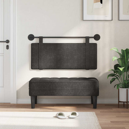 Testata appesa Tinta unita Nero 110 x 55 x 5 cm PU Antico