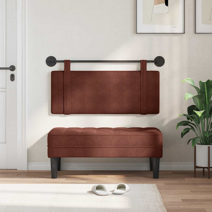 Testata appesa Marrone Lucido 110 x 55 x 5 cm PU Antico