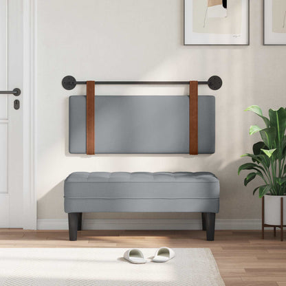 Testata appesa Grigio chiaro 110 x 55 x 5 cm PU Antico