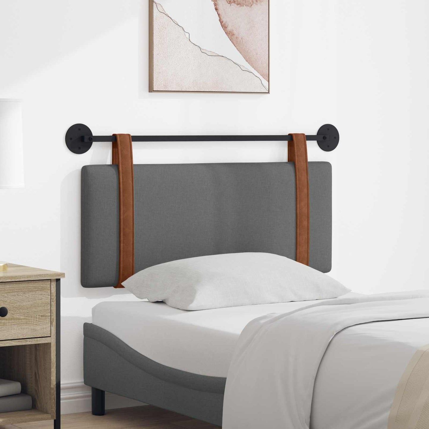 Testata appesa Grigio scuro 110 x 55 x 5 cm PU Antico
