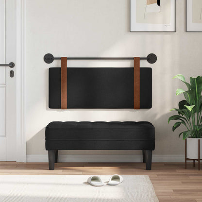 Testata appesa Tinta unita Nero 110 x 55 x 5 cm PU Antico