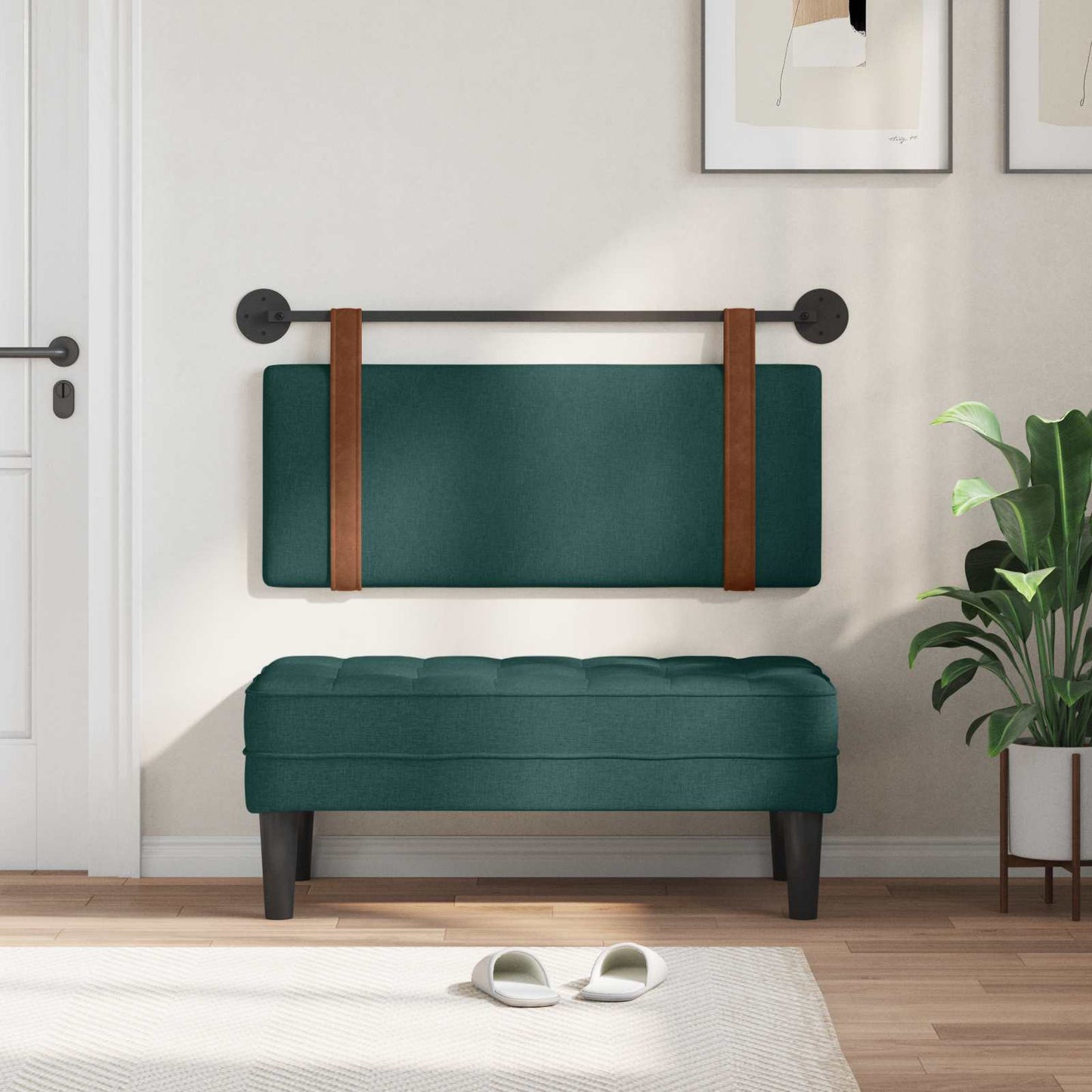 Testata appesa Verde Scuro 110 x 55 x 5 cm PU Antico