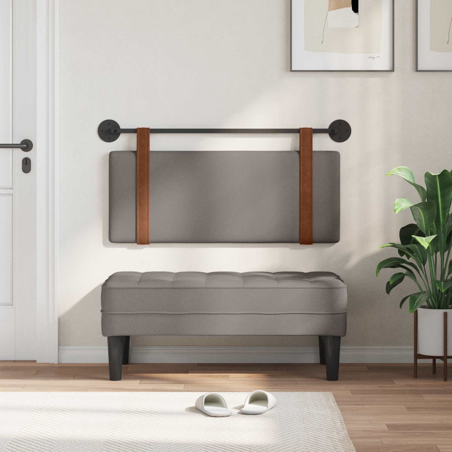 Testata appesa Tinta unita Talpa 110 x 55 x 5 cm PU Antico