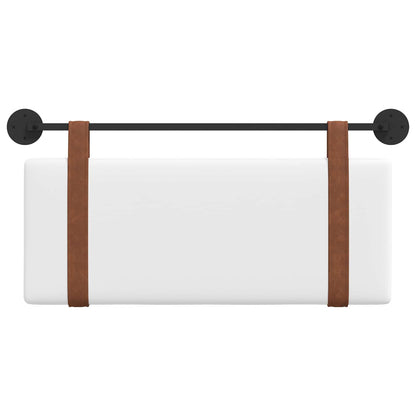 Testata appesa Tinta unita Bianco 110 x 55 x 5 cm PU Antico
