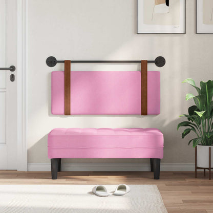 Testata appesa Tinta unita Rosa 110 x 55 x 5 cm PU Antico