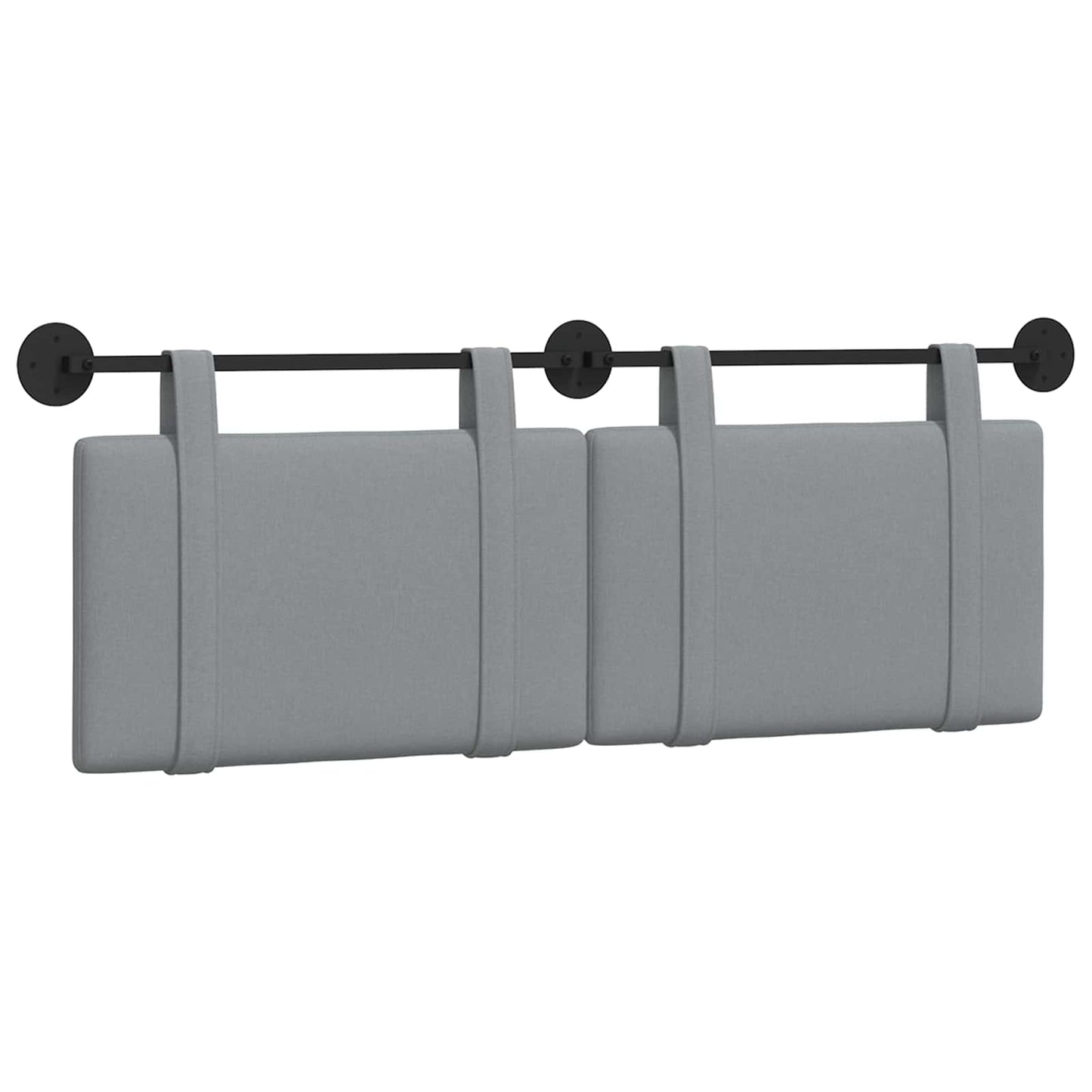 Testata appesa Grigio chiaro 130 x 55 x 5 cm Tessuto