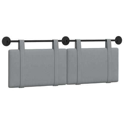 Testata appesa Grigio chiaro 130 x 55 x 5 cm Tessuto