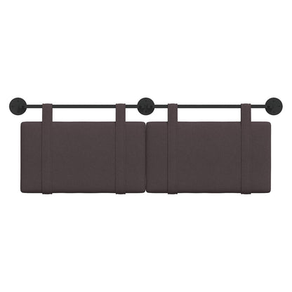 Testata appesa Marrone Scuro 130 x 55 x 5 cm Tessuto