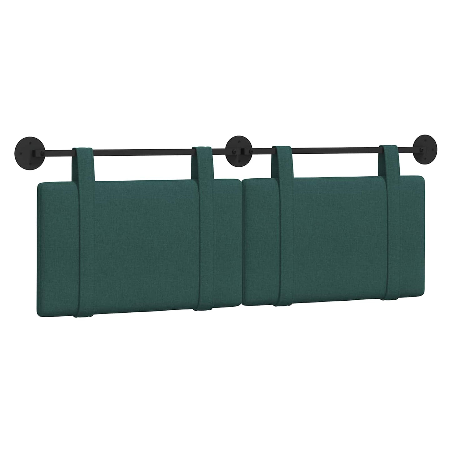 Testata appesa Tinta unita Verde Scuro 130 x 55 x 5 cm Tessuto