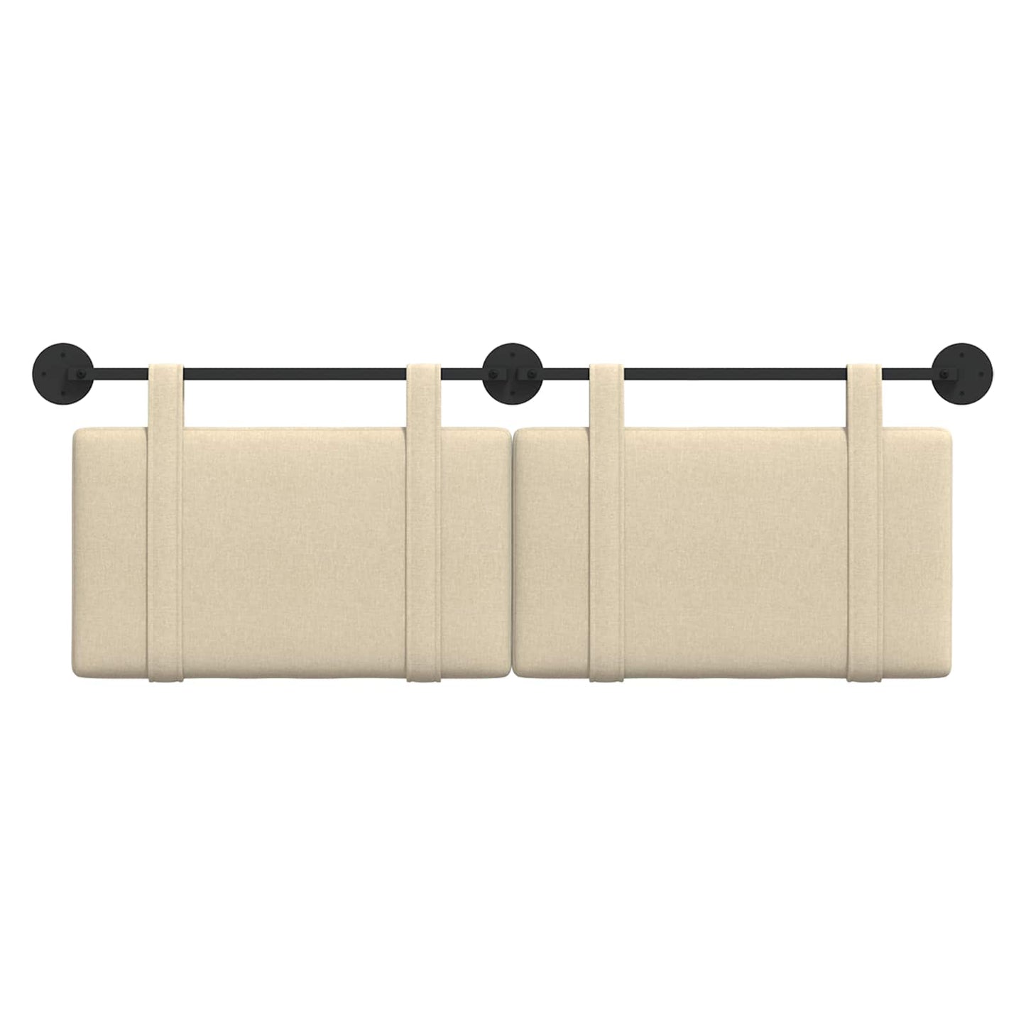 Testata appesa Montaggio a parete Crema 130 x 55 x 5 cm Tessuto