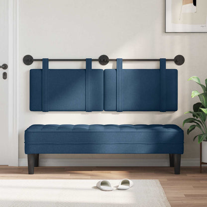 Testata appesa Montaggio a parete Blu 130 x 55 x 5 cm Tessuto