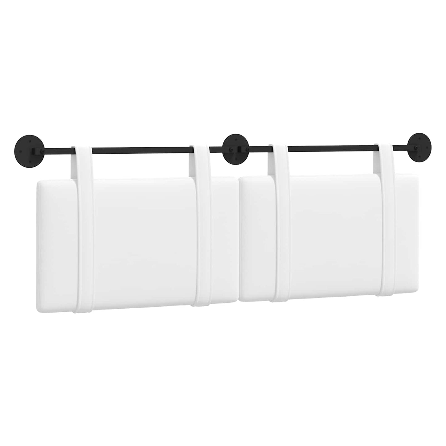 Testata appesa Tinta unita Bianco 130 x 55 x 5 cm Tessuto