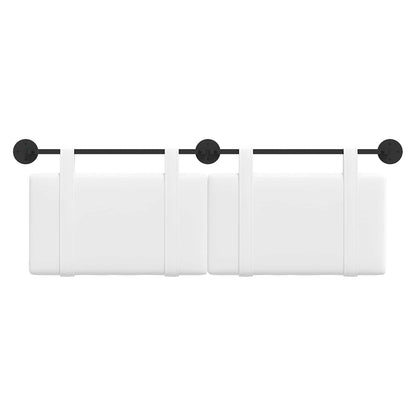 Testata appesa Tinta unita Bianco 130 x 55 x 5 cm Tessuto