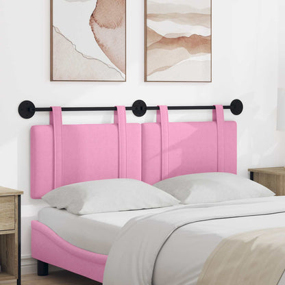 Testata appesa Montaggio a parete Rosa 130 x 55 x 5 cm Tessuto