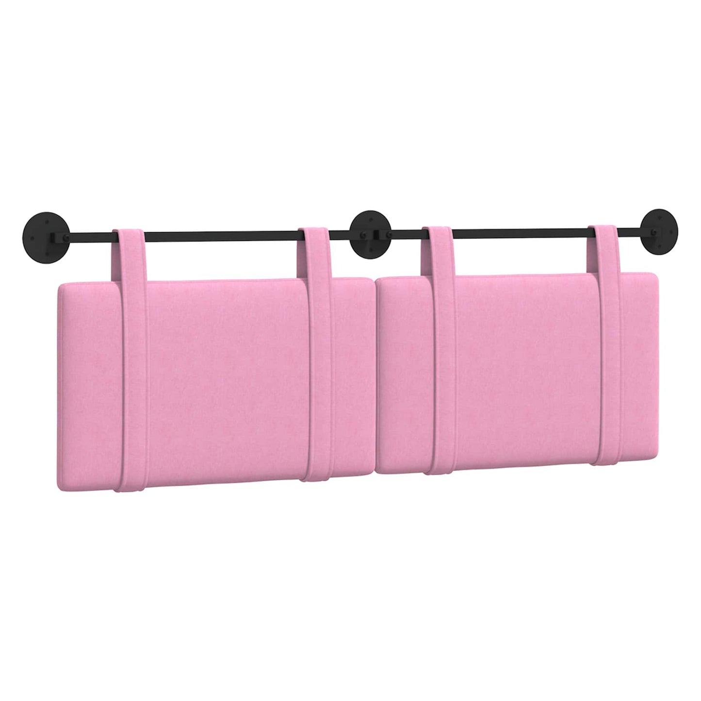 Testata appesa Montaggio a parete Rosa 130 x 55 x 5 cm Tessuto