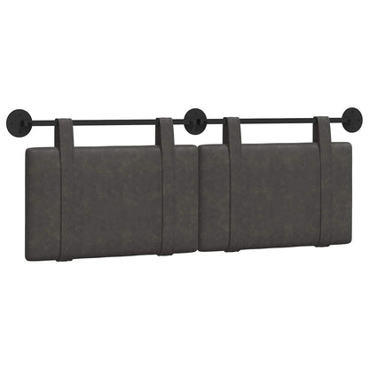 Testata appesa Tinta unita Nero 130 x 55 x 5 cm PU Antico