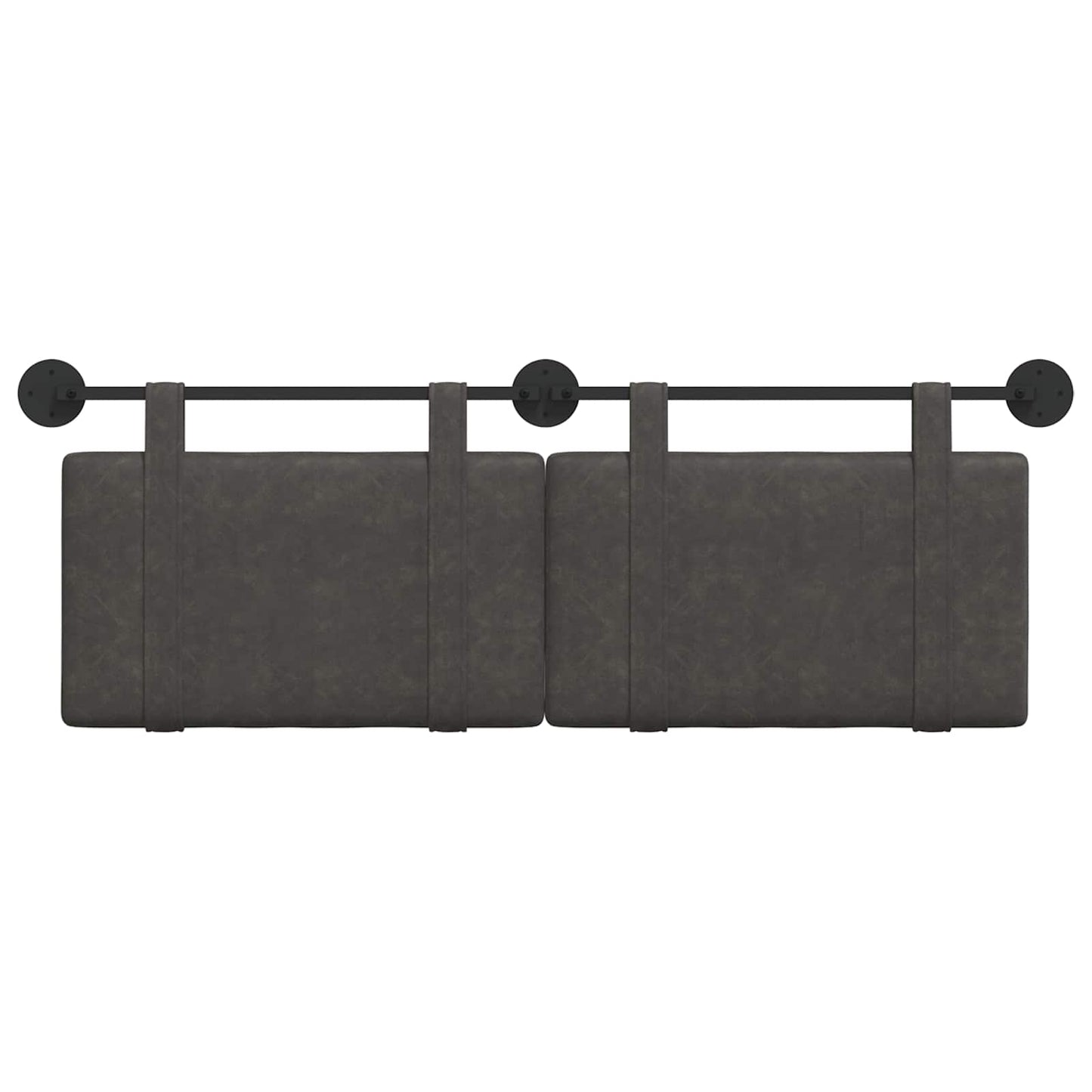 Testata appesa Tinta unita Nero 130 x 55 x 5 cm PU Antico