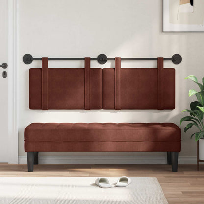Testata appesa Marrone Lucido 130 x 55 x 5 cm PU Antico