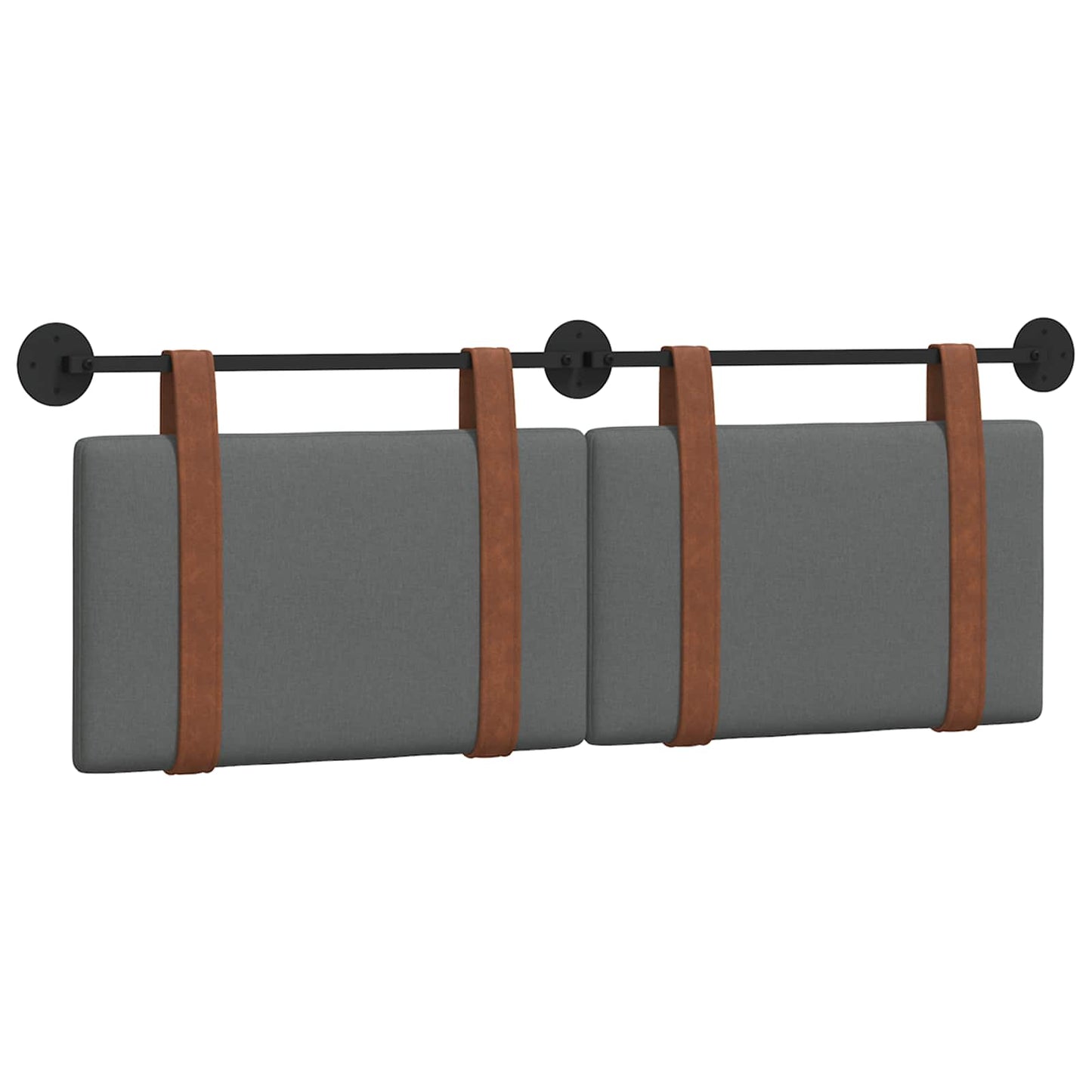Testata appesa Grigio scuro 130 x 55 x 5 cm PU Antico