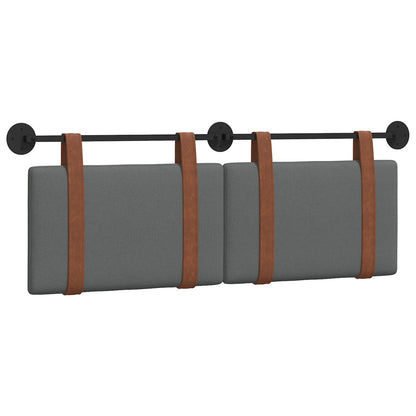 Testata appesa Grigio scuro 130 x 55 x 5 cm PU Antico
