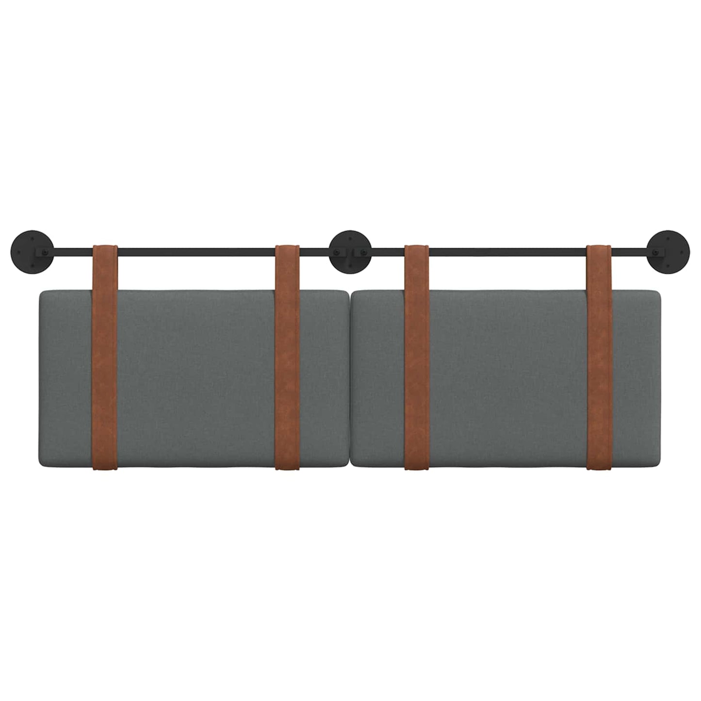 Testata appesa Grigio scuro 130 x 55 x 5 cm PU Antico