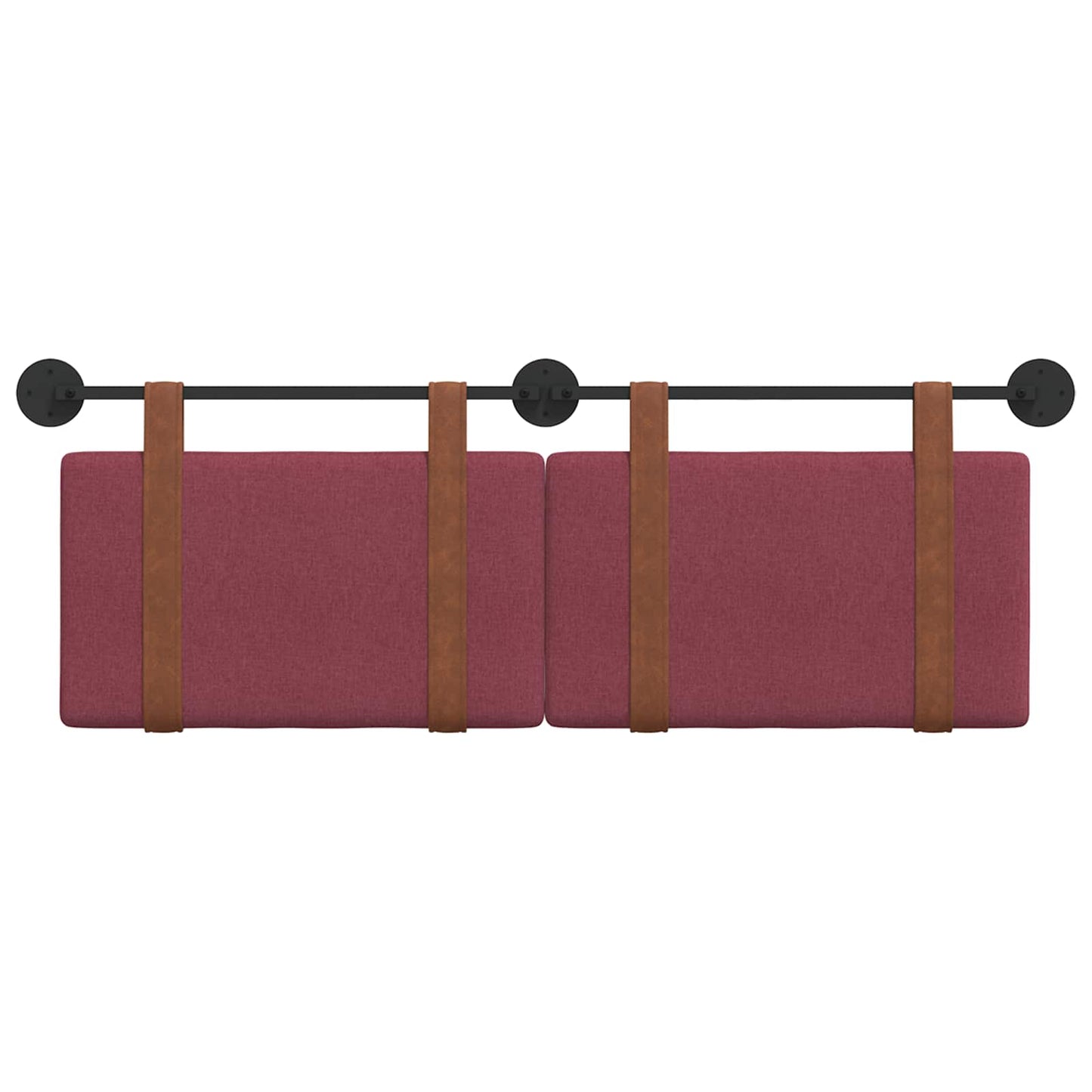 Testata appesa Tinta unita Rosso Vino 130 x 55 x 5 cm PU Antico