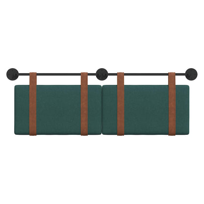 Testata appesa Verde Scuro 130 x 55 x 5 cm PU Antico