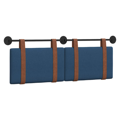 Testata appesa Montaggio a parete Blu 130 x 55 x 5 cm PU Antico