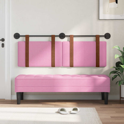 Testata appesa Tinta unita Rosa 130 x 55 x 5 cm PU Antico